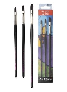 Da Vinci "ARTIS COLLECTION" Evan Woodruffe Acrylic Set 3szt - komplet pędzli do farb akrylowych i olejnych