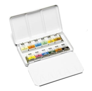 Pebeo Aqua Fine Metal Pocket Box 12x1/2kostki - komplet farb akwarelowych
