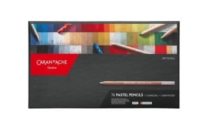 Caran d'Ache Pastel Pencils 76 + 2x blender - komplet pasteli suchych w drewnie