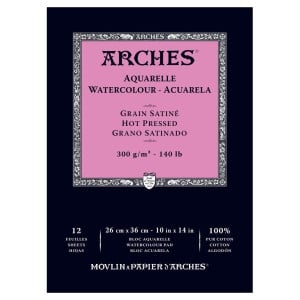 Arches Aquarelle HP Natural White 100% Cotton 300g 12 ark - Blok Akwarelowy