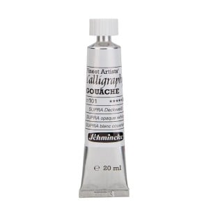 Schmincke Calligraphy Gouache SUPRA OPAQUE WHITE - grasz kaligraficzny