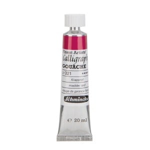 Schmincke Calligraphy Gouache MADDER RED - grasz kaligraficzny