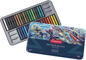 DERWENT Inktense blocks 36 kolorów - kredki tuszowe w sztabkach