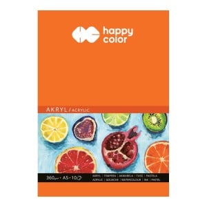 Happy Color Akryl 360g 10ark - blok do malarstwa akrylowego