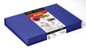 Competence Set ACRYL A6 - personalizowane portfolio + bloki Acrylic Pad + Paint On Mix MediaA5 + 3 markery Molotow One4all