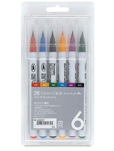 Clean Color Real Brush 6 Colours "BASIC" - komplet pisaków