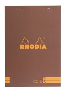 Notatynik Rhodia coloR Brązowy 90g 70 str. - linia, szyty grzbiet