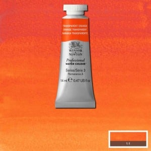 650 Transparent Orange, akwarela Professional W&N