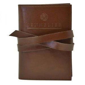 Sennelier Etui Skórane Le Voyageur z 2 blokami - zesaw plenerowy