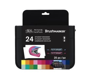 Brushmarker Student Designer Set 24 kolory - komplet w piórniku