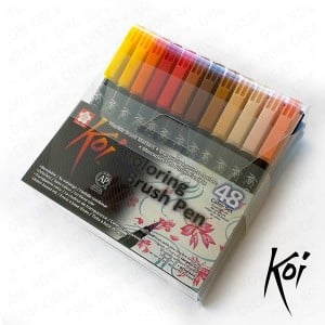 Koi Coloring Brush Pen Set 48 kol - zestaw markerów pędzelkowych