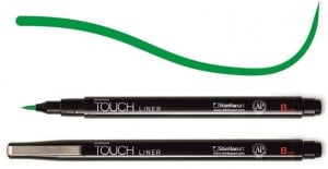 Touch Liner Brush GREEN - pisak pędzelkowy