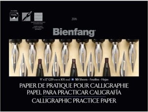 Speedball Bienfang #206 Calligraphy Practice Paper Pad 74g 50ark - papier do ćwiczeń kaligrafii