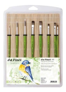Da Vinci FIT Synthetic Brush set 8 szt + mata bambusowa - komplet pędzli syntetycznych