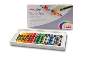 Pastele do tkanin 15szt Pentel