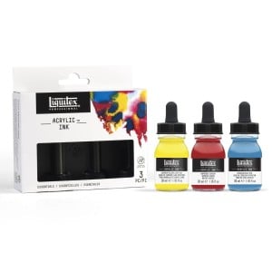Liquitex Professional Acrylic Ink Set Essentials 3x30ml - komplet tuszy akrylowych