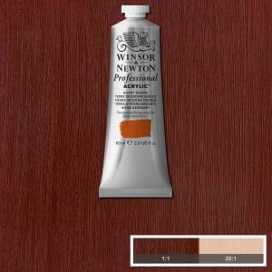 W&N farba akrylowa Professional Burnt Sienna