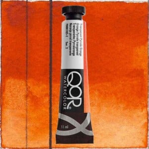 185 Transparent Pyrrole Orange, akwarela QoR