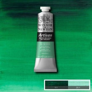 521 Phthalo Green (Yellow Shade), farba olejna wodna Artisan W&N