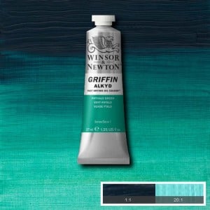 522 Phthalo Green, farba olejna alkidowa Griffin W&N