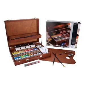 Van Gogh Superior Oil Box 65 elementów - zestaw farb olejnych w drewnianej kasecie