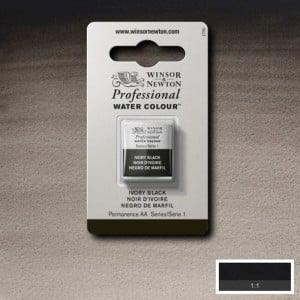331 Ivory Black, akwarela Professional W&N