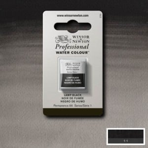 337 Lamp Black, akwarela Professional W&N