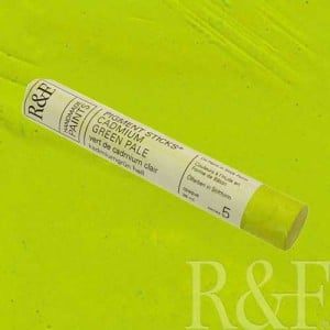 2155 Cadmium Green Pale, sztyft olejny Pigment Stick R&F