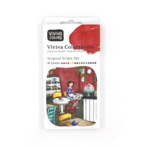 VIVIVA COLORS Colorsheets Watercolor Original Set 16 kolorów - farby akwarelowe na arkuszach