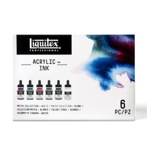 Liquitex Professional Acrylic Ink Set Muted Collection+White 6x30ml - komplet tuszy akrylowych