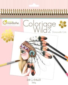 Coloriage Wild 2 by Emanuelle Colin 20x20 14 wzorów x2 - kolorowanki zaawansowane 28 ark