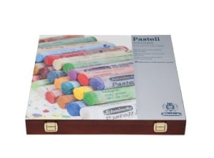 Schmincke Finest Extra Soft Pastel 45 kolorów Wooden Case- komplet artystycznych pasteli suchych w drewnianej kasecie