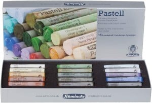 Schmincke Finest Extra Soft Pastel LANDSCAPE 15 kolorów - komplet artystycznych pasteli suchych