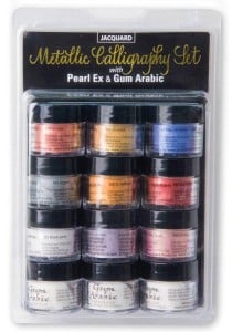 Jacquard Pear Ex Metallic Caligraphy Set - komplet metalicznych pigmentów