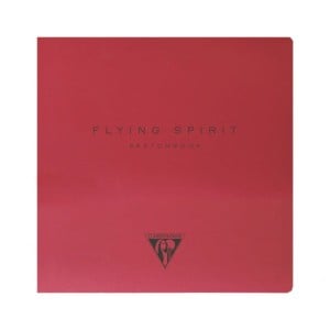 Clairefontaine Flying Sprit Sketchbook Red Ivory 90g 50/60ark - szkicownik z szytym grzbietem