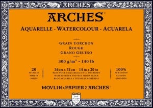 Arches Aquarelle RGH Natural White 300g 20 ark. Blok Akwarelowy