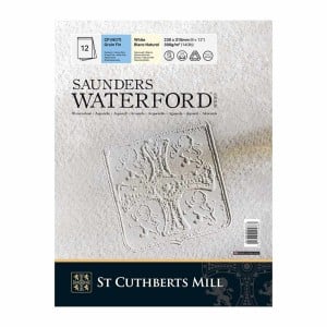 Saunders Waterford White 300gsm CP (NOT) 12 ark - Blok Akwarelowy jednostronnie klejony