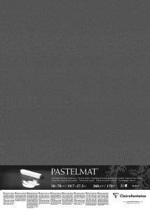 Clairefontaine Pastelmat 50x70cm Anthracite 360g - papier do pasteli