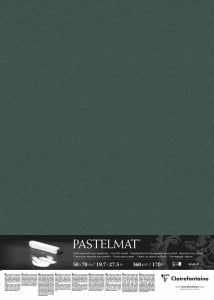 Clairefontaine Pastelmat 50x70cm Dark green 360g - papier do pasteli