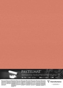 Clairefontaine Pastelmat 50x70cm Sanguine Red 360g - papier do pasteli