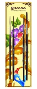 Escoda FILETEADO BARCELON 6540 brush set 4szt - komplet pędzli