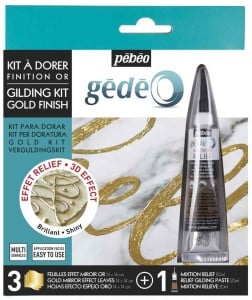 Gedeo Gilding Kit GOLD 3 płatki+ Gilding relief - komplet do złoceń