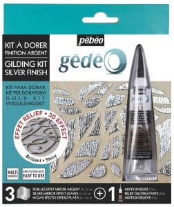 Gedeo Gilding Kit SILVER 3 płatki+ Gilding relief - komplet do złoceń