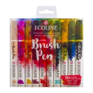 Ecoline Brushpen FASHION Set - zestaw 10 pisaków akwarelowych