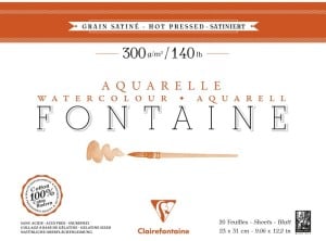 Clairefontaine "Fontaine" 300g 20ark HP 100% bawełna - blok akwarelowy