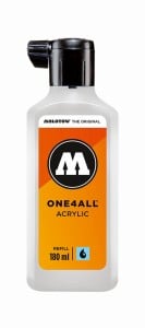 Molotow ONE4ALL Refill 160 Signal White 180ml - tusz akrylowy uzupełniający