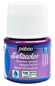 Pebeo Setacolor Shimmer 45ml AMETHYST - farba do tkanin z połyskiem