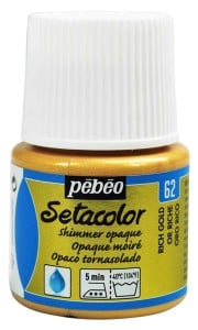 Pebeo Setacolor Shimmer 45ml RICH GOLD - farba do tkanin z połyskiem
