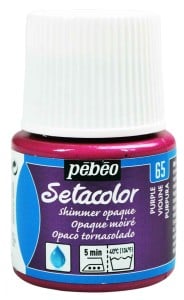 Pebeo Setacolor Shimmer 45ml PURPLE - farba do tkanin z połyskiem