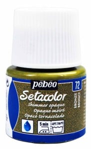 Pebeo Setacolor Shimmer 45ml BRONZE - farba do tkanin z połyskiem